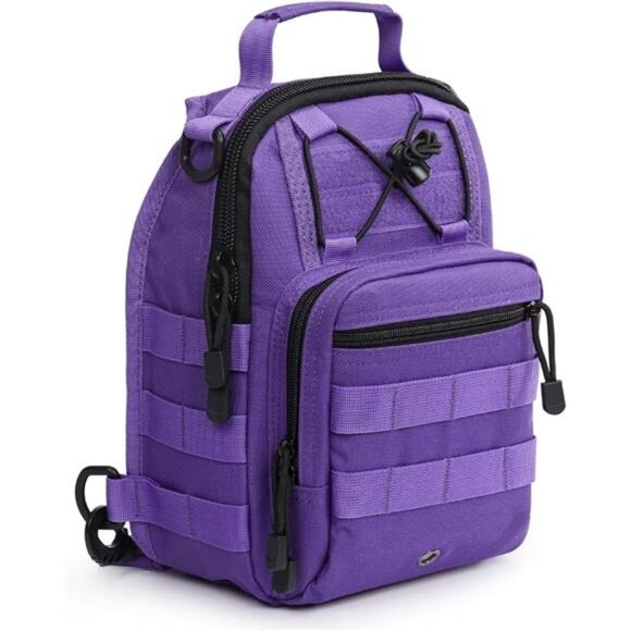 Tactical Bag Backpack, Purple - Picture 6 of 7